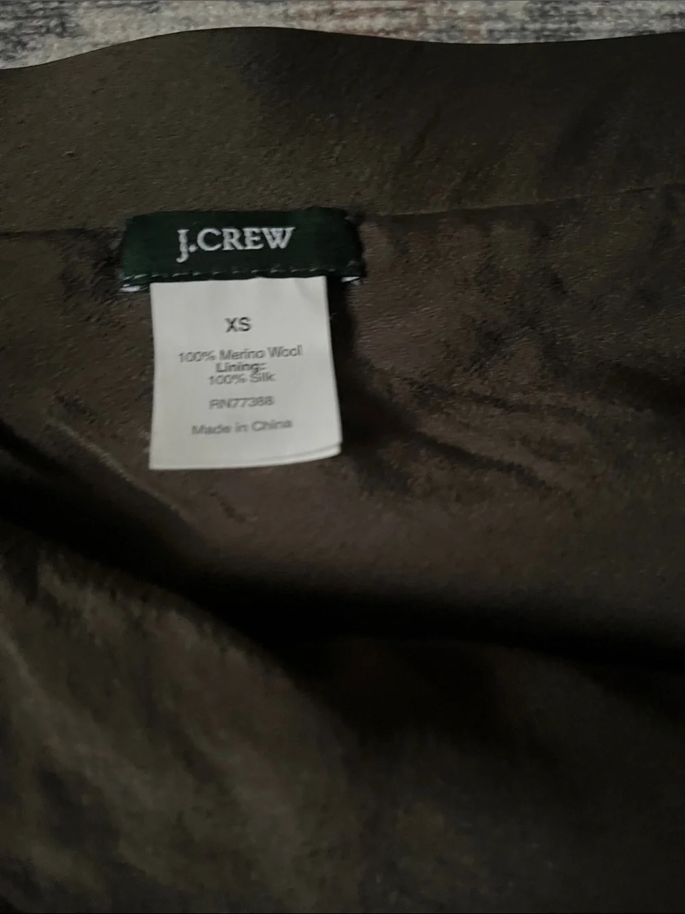 J. Crew Olive Merino Knit Mini Skirt